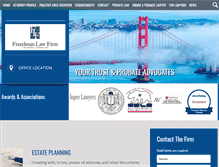 Tablet Screenshot of freedmanlawfirm.com